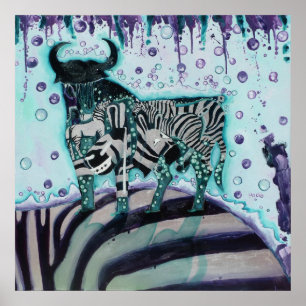 Zebra Move Poster