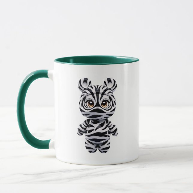 Zebra Mug Glossy Kawaii Character (Left)
