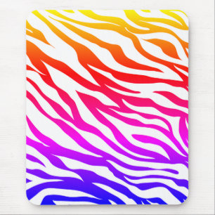 Zebra Multicolored Skin Stripes Pattern-15392 Mouse Pad