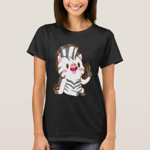 Zebra Multilayer Peace Relaxed Cute Aesthetic T-Shirt