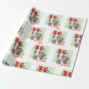 Zebra, My First Christmas Wrapping Paper