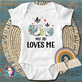 Zebra My Jid Loves Me Baby Bodysuit