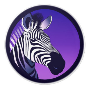 Zebra of the 80's ceramic knob