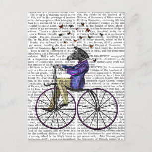 Zebra On Bicycle Postcard