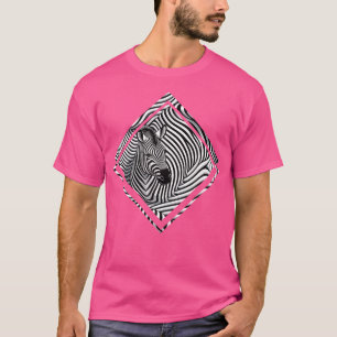 Zebra Optical Illusion Hypnotic Art Animal Lovers T-Shirt