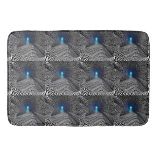Zebra Optical Illusion Print, Bath Mat
