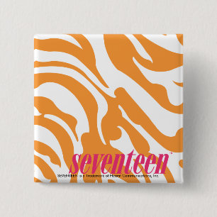 Zebra Orange 15 Cm Square Badge