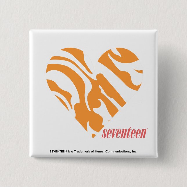 Zebra Orange 2 15 Cm Square Badge (Front)