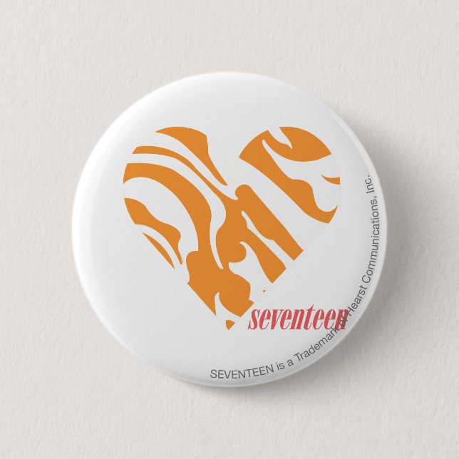 Zebra Orange 2 6 Cm Round Badge (Front)