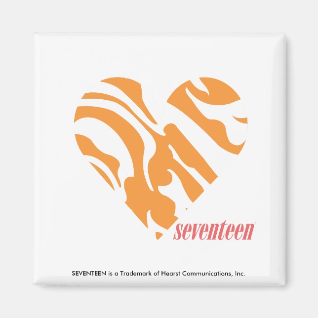 Zebra Orange 2 Magnet (Front)