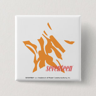Zebra Orange 3 15 Cm Square Badge