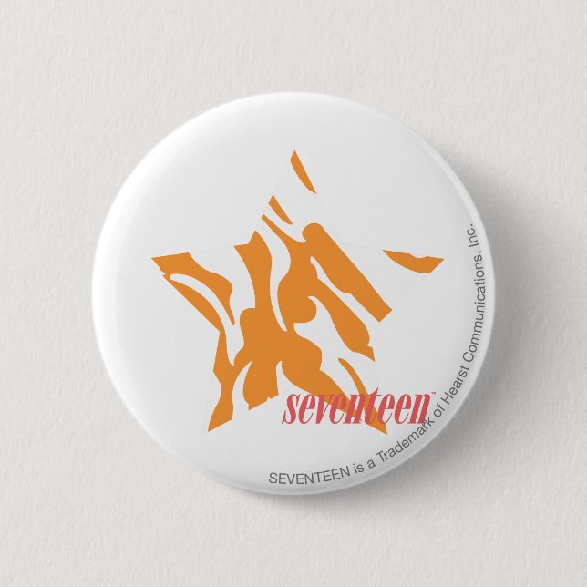Zebra Orange 3 6 Cm Round Badge (Front)