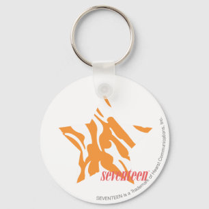 Zebra Orange 3 Key Ring
