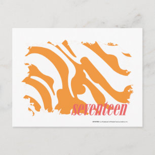 Zebra Orange 4 Postcard