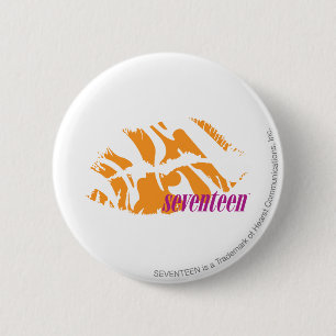 Zebra Orange 6 Cm Round Badge
