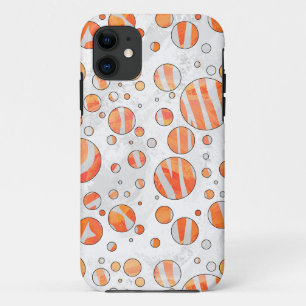 Zebra Orange and White Polka Dot Case-Mate iPhone Case