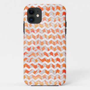 Zebra Orange and White Print Case-Mate iPhone Case