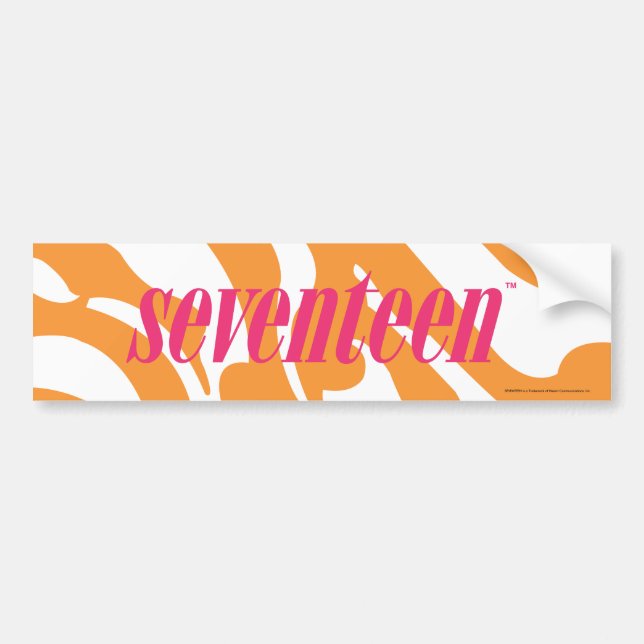 Zebra Orange Bumper Sticker (Front)