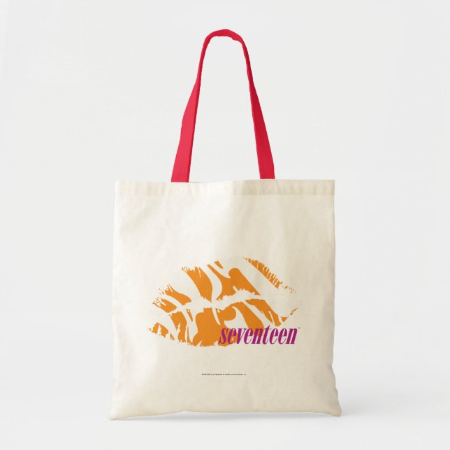 Zebra Orange Tote Bag (Front)