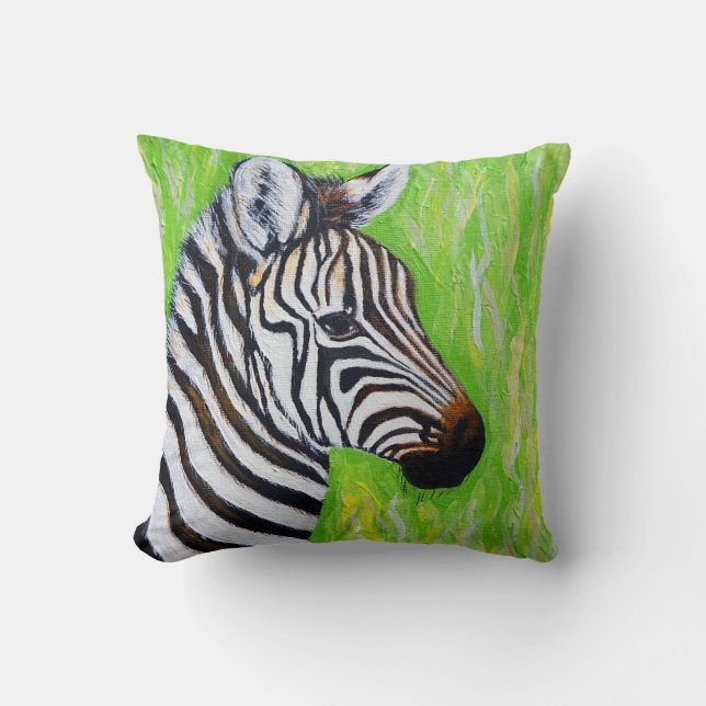 Zebra Painting Cushion (Front)