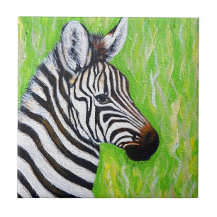 Zebra Painting Tile