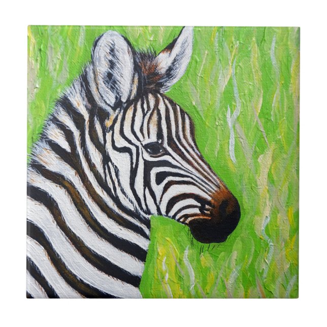 Zebra Painting Tile (Front)