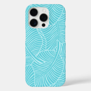 Zebra Palm Hawaiian Tropical Aqua iPhone 16 Pro Case