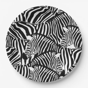 Zebra  paper plate