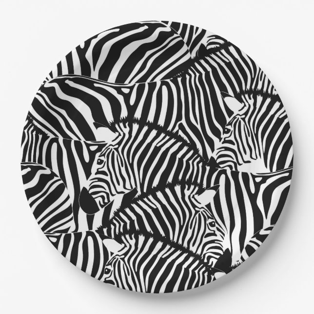 Zebra  paper plate (Front)