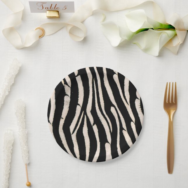 Zebra: Paper Plate (Wedding)