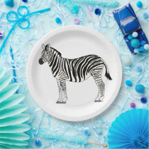 Zebra  paper plate