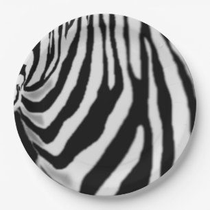 Zebra Paper Plates Zebras Striped