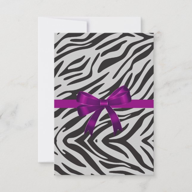 Zebra Party Invitation bachelorette party (Front)