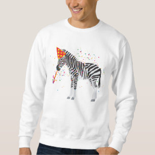 Zebra Partying - Animals Having a Party Sweatshirt