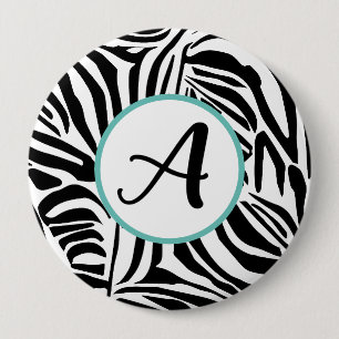 Zebra Pattern 10 Cm Round Badge