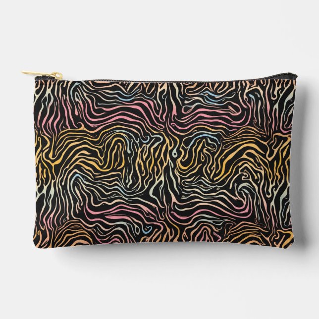Zebra pattern accessory pouch (Front)