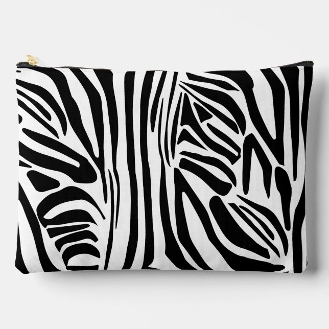 Zebra pattern accessory pouch (Front)