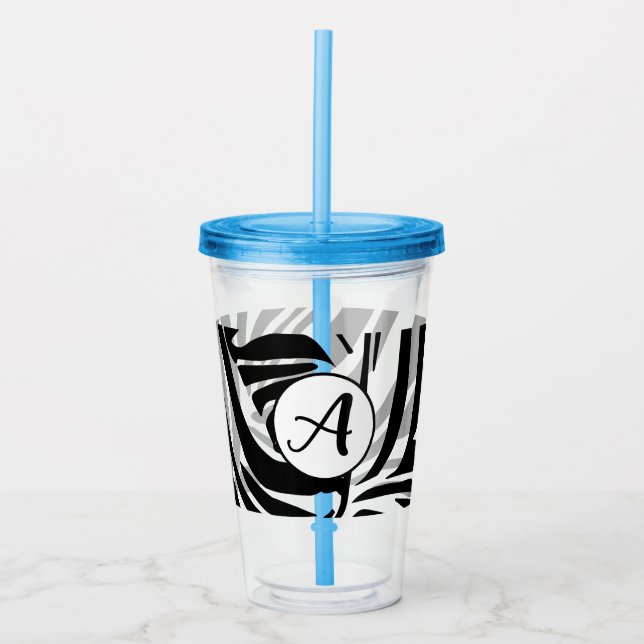 Zebra Pattern Acrylic Tumbler (Front)