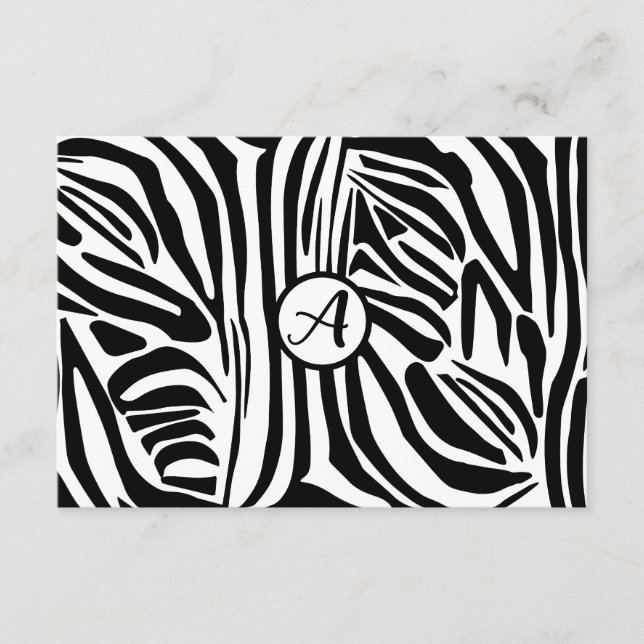 Zebra Pattern Advice Card (Front)