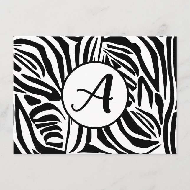 Zebra Pattern Advice Card (Front)