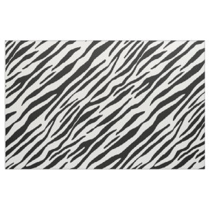 zebra pattern animal print black and white fabric