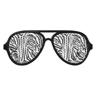 Zebra pattern aviator sunglasses