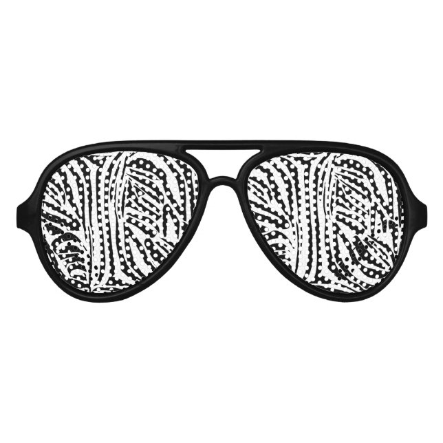 Zebra pattern aviator sunglasses (Front)