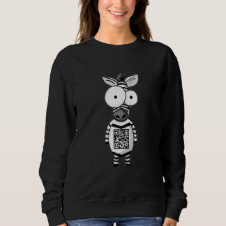 Zebra Pattern Barcode Message Sweatshirt