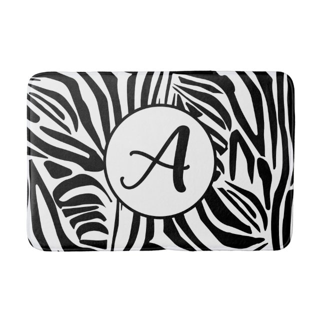 Zebra Pattern Bath Mat (Front)