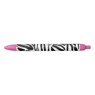 Zebra pattern black ink pen