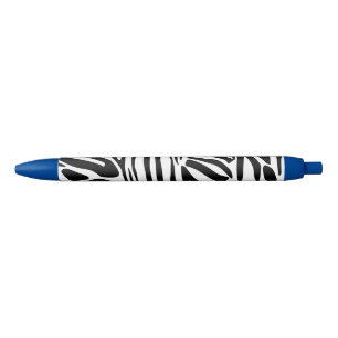Zebra pattern black ink pen