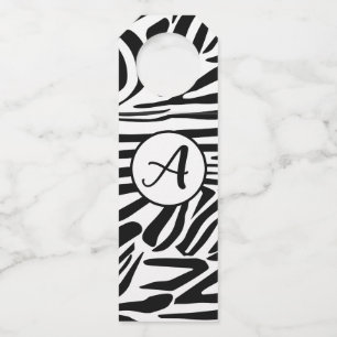 Zebra Pattern Bottle Tag