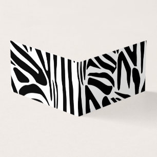 Zebra pattern business card