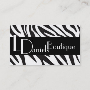 zebra pattern business card